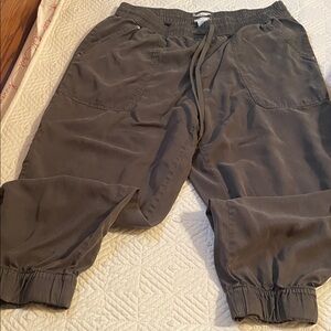 Nicole Miller Olive Drawstring Jogger Pants